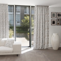 Beautiful romantic curtain, matt, natural, small leaves, made to measure 