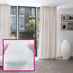 Elegant Beige Linen Drape with Natural Linen