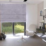 Modern Roman blind in matte smooth pastel light violet