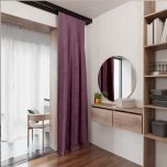 Smooth matte drape, modern, soft to the touch, pastel plum