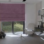 Modern Roman blind in matte smooth pastel plum