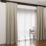 Elegant single-colour drape, matt, soft touch, for the room, nude colour