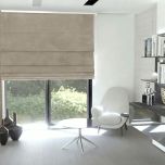 Modern Roman blind in matte smooth nude