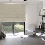 Modern Roman blind in matte smooth light beige