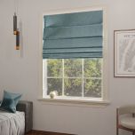 Roman blind in glamour style, smooth dark mint