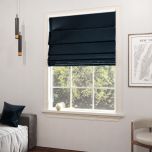 Roman blind in glamour style, smooth navy blue