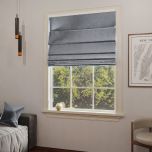 Roman blind in glamour style, smooth silver