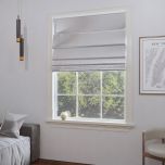 Roman blind in glamour style, smooth white