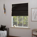 Roman blind in glamour style, smooth black