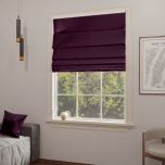 Roman blind in glamour style, smooth plum