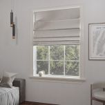 Roman blind in glamour style, smooth light cream