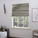 Roman blind in glamour style, smooth grey