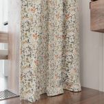 Fashionable natural drape, matt, floral-leaf design