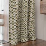 Fashionable geometrical drape, for the room, natural, matt