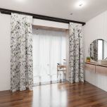 Modern living room drape, natural, matt, beautiful floral pattern