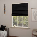 Modern Roman blind in matte one-colored black