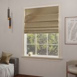 Roman blind in glamour style, smooth warm beige