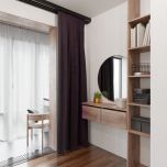 Modern one-colour matt heather drape for living room, bedroom