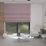 Modern Roman blind in matte one-colored pastel light rose