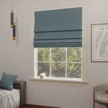 Modern Roman blind in matte one-colored denim