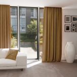 Fashionable plain curtain for living room, matt, soft touch, caramel