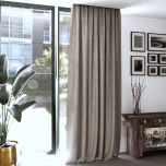 Modern velvet drape, for room, soft touch, latte