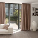 Fashionable single colour drape, slightly shiny, soft, color Mocha Mousse