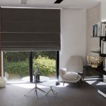 Roman style blind in stylish graphite