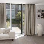 Blackout blackout curtain, for room, matt, plain, dark beige 