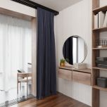 Beautiful blackout curtain, for living room, blackout, matt, purple plum
