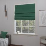 Emerald green blackout Roman blind in matt