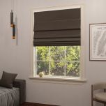 Modern Roman blind in matte one-colored chocolate
