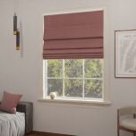 Modern Roman blind in matte one-colored pastel pink