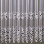 Stylish elegant curtain with white guipure ornamental pattern 
