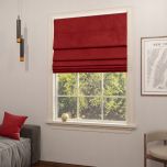 Modern Roman blind in matte one-colored red