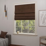 Modern Roman blind in matte smooth light brown
