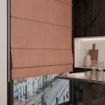 Modern Roman blind, plain, powder pink 