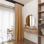 Curtain for the room, matt, soft touch, single colour, caramel