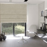 Modern Roman blind in matte smooth light beige