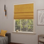 Modern Roman blind in matte smooth yellow