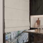 Modern Roman blind in matte smooth beige