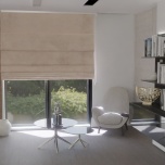 Modern Roman blind in matte smooth beige