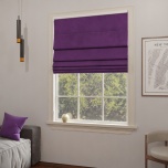 Modern Roman blind in matte smooth violet
