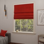 Modern Roman blind in matte smooth red