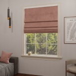 Modern Roman blind in matte smooth pastel pink