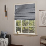 Roman blind in glamour style, silver grey smooth