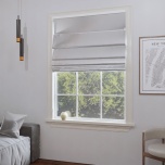 Roman blind in glamour style, smooth white