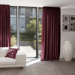 Glamour style drape plain red burgundy