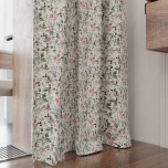 Fashionable matte, natural, floral-leaf pattern drape, made to measure