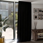 Fashionable modern drape matt single-colour black